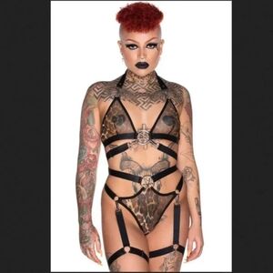 NWT Killstar Hell Kitty fishnet set